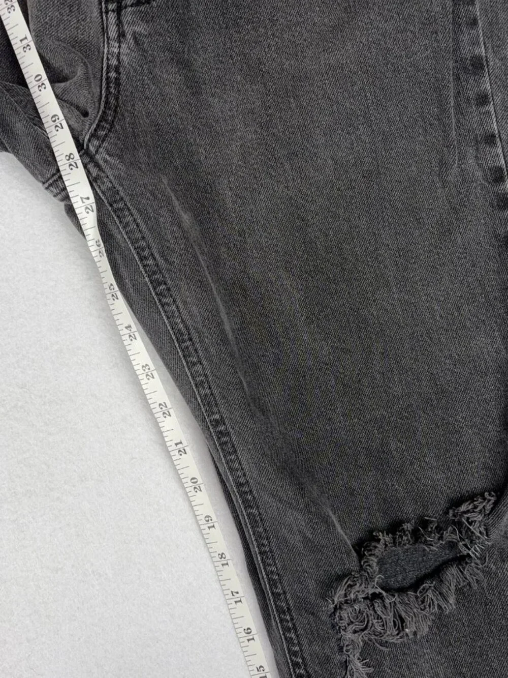 BDG Urban Outfitters Mom Jeans Women's W27 Black Distressed High Rise Grunge Y2K
